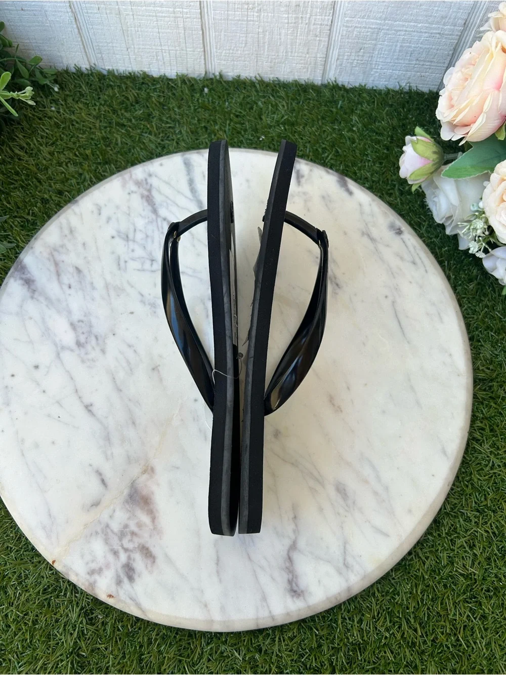 TORY BURCH CHELSEA FLIP FLOP BLACK GEMINI LINK  women size 6 new /no box